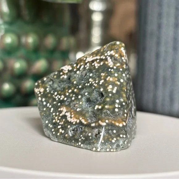 (Orbicular) Ocean Jasper Crystal Freeform OBJ - Picture 6 of 17